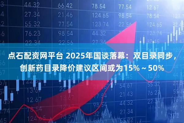 点石配资网平台 2025年国谈落幕：双目录同步，创新药目录降价建议区间或为15%～50%