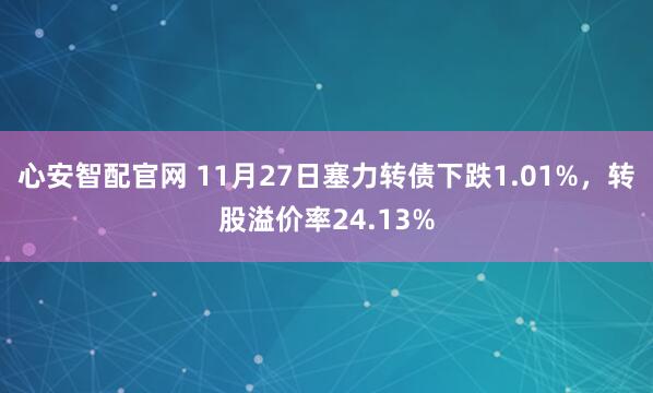 心安智配官网 11月27日塞力转债下跌1.01%，转股溢价率24.13%